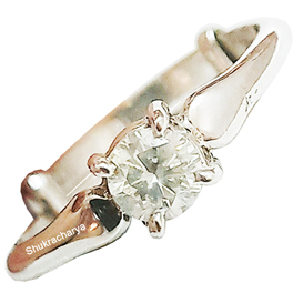 Natural Heera (Diamond) Silver Ring; Original & Certified
